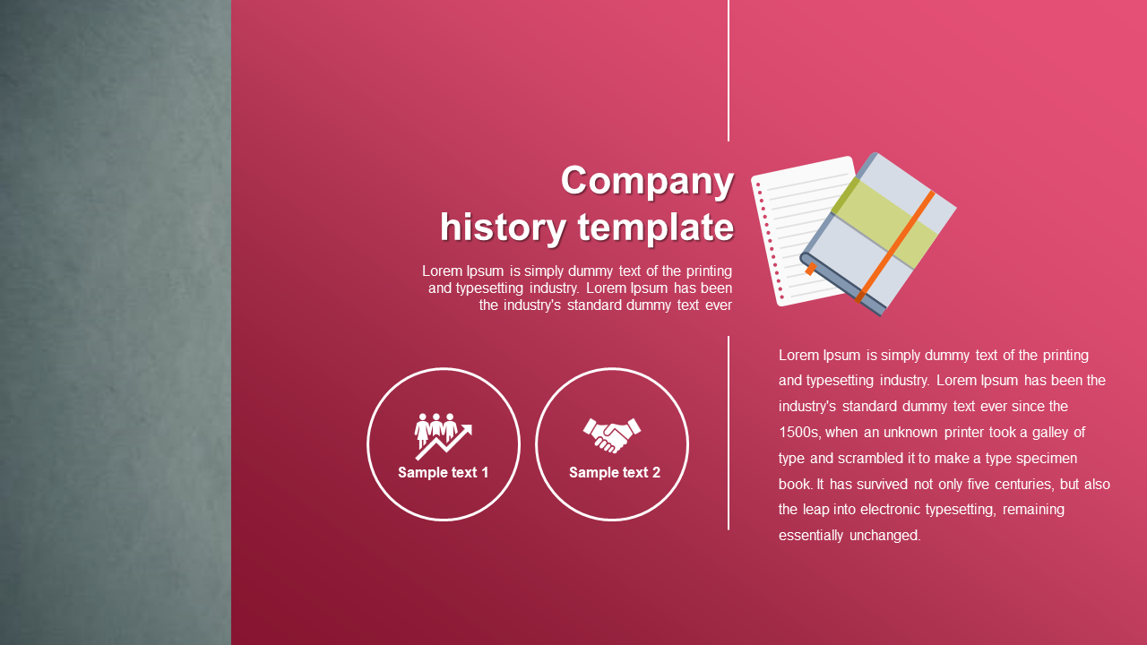 company history template ppt